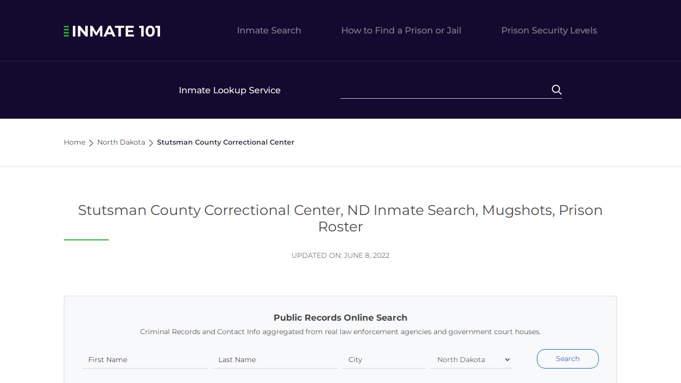 Stutsman County Correctional Center, ND Inmate Search, Mugshots, Prison ...